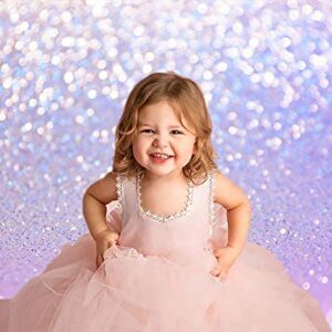 Mocsicka Light Purple Bokeh Backdrop for Photography Newborn Baby Shower Portrait Party Decoration Abstract Halo Dots (Not Glitter) Photoshoot Props (7x5ft)