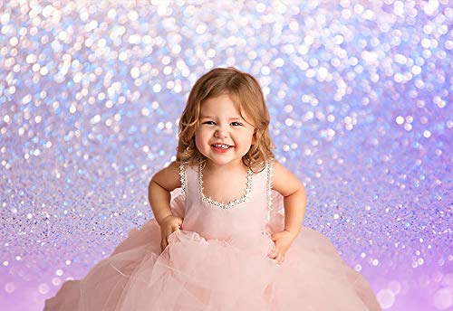 Mocsicka Light Purple Bokeh Backdrop for Photography Newborn Baby Shower Portrait Party Decoration Abstract Halo Dots (Not Glitter) Photoshoot Props (7x5ft)