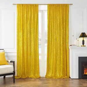 4ft x 10ft gold sequin backdrop curtain fpr party, not see through gold backdrop drapes for wedding party photography home decoration