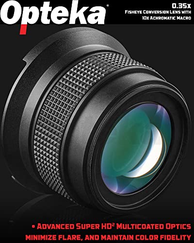 Opteka 58MM 0.35x Fisheye Wide Angle Lens Compatible with Canon DSLR Cameras Including Macro Close Up Attachment