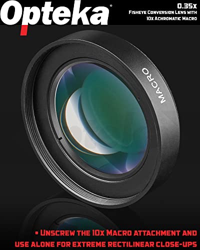 Opteka 58MM 0.35x Fisheye Wide Angle Lens Compatible with Canon DSLR Cameras Including Macro Close Up Attachment