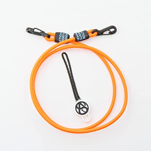 Action Sports Phone Anchor – Tough Outdoors Aussie Made Lanyard & Anti-Tangle Bungie Cord Leash Securely Tether Your Phone ProCam Keys Wallet (Orange)