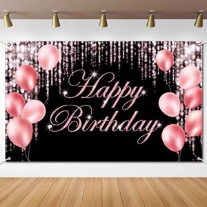 pink happy birthday decoration pink birthday banner backdrop large happy birthday yard sign background it’s my birthday backdrop baby shower party indoor outdoor decorations supplies for women girls