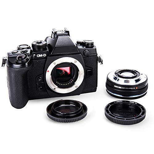 2 Pack JJC Body Cap and Rear Lens Cap Cover Kit for Micro 4/3 DSLR Cameras and Micro 4/3 Mount Lenses