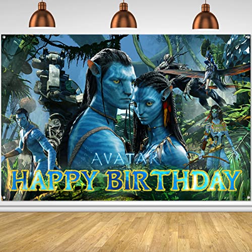 Avatar Birthday Decorations Birthday Banner Photography Background Avatar Party Supplies 5x3Ft Avatar Backdrop for Kids Decoration Baby Shower Photography