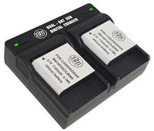bm premium 2 pack of lb-060 batteries and dual bay battery charger for kodak pixpro az251, az361, az362, az365, az421, az501, az521, az522, az525, az526 cameras