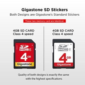 Gigastone 4GB SD Card SDHC Class 4 Memory Card for Photo Video Music Voice File DSLR Camera DSC Camcorder Recorder Playback PC Mac POS, with 1 Mini case