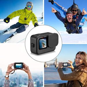 Taisioner Silicon Protective Housing Case for GoPro Hero 11 Hero 10 Hero 9 Black Sleeve Housing Frame with Lanyard and Lens Cover Accessories