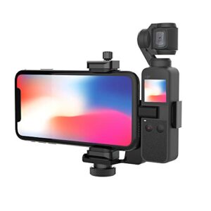 smatree osmo pocket 2 phone holder set expansion accessories with 1/4”thread screw compatible with dji osmo pocket 2/ dji osmo pocket and smartphone