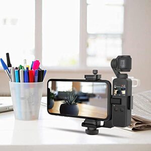 Smatree OSMO Pocket 2 Phone Holder Set Expansion Accessories with 1/4”Thread Screw Compatible with DJI OSMO Pocket 2/ DJI OSMO Pocket and Smartphone