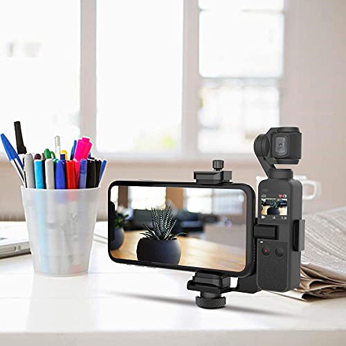 Smatree OSMO Pocket 2 Phone Holder Set Expansion Accessories with 1/4”Thread Screw Compatible with DJI OSMO Pocket 2/ DJI OSMO Pocket and Smartphone