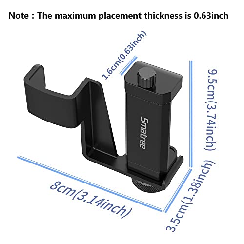 Smatree OSMO Pocket 2 Phone Holder Set Expansion Accessories with 1/4”Thread Screw Compatible with DJI OSMO Pocket 2/ DJI OSMO Pocket and Smartphone