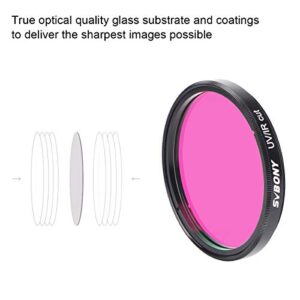 SVBONY Telescope Filter UV IR Cut Block Filter Infra Red Filter CCD Camera for Astrophotography Telescope UV Filter 2 inch Threads for DSLR Camera