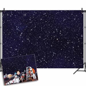hqm 8x6ft soft fabric/polyester backdrop night sky star universe space starry photo background boy or girl birthday party decor banner