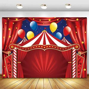 red circus carnival backdrop curtain stars photo background 7x5ft newborn baby shower banner supplies for children big top circus themed birthday party photography