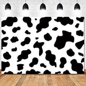 hqm cow party photography backdrops black and white cow farm animal happy birthday photo background kid’s birthday party newborn baby shower banner props supplies 5x3ft