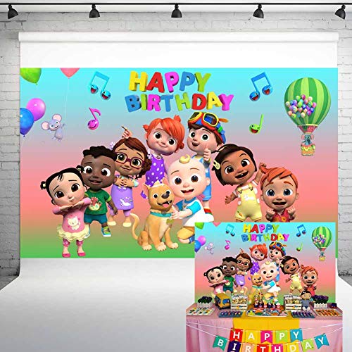 Smile World Cartoon Watermelon Theme Party Background Children's Birthday Party Photo Backdrop Photography Banner Birthday Party Decoration 5x3ft HL-42,Clear