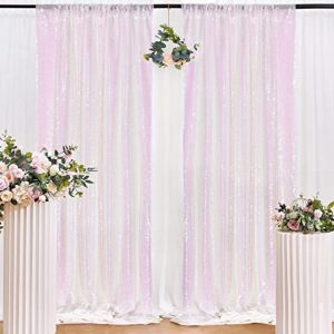 sequin backdrop curtains iridescent white curtain for wedding backdrop 2 packs 2ftx8ft shimmer wall iridescent birthday backdrop glitter curtains