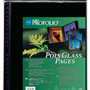 ProFolio by Itoya, Art ProFolio PolyGlass, 10-Pack Multi-Ring Binder Refill Pages - Portrait, 8.5 x 11 Inches