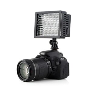 lightdow ld-160 ultra high power dimmable 160 led bulb video light for canon nikon sony dslr camera