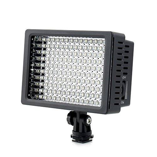 Lightdow LD-160 Ultra High Power Dimmable 160 LED Bulb Video Light for Canon Nikon Sony DSLR Camera