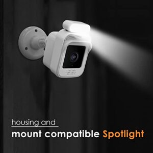 All-New Wyze Cam V3 Camera Wall Mount Bracket,Compatible Wyze Spotlight Indoor/Outdoor Security Accessories，Weatherproof Protective Cover and Adjustable mounting Bracket, White ZHANDEYUA