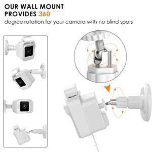 All-New Wyze Cam V3 Camera Wall Mount Bracket,Compatible Wyze Spotlight Indoor/Outdoor Security Accessories，Weatherproof Protective Cover and Adjustable mounting Bracket, White ZHANDEYUA