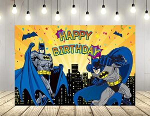 black bat hero backdrop for birthday party supplies superhero batman baby shower banner for birthday party decoration 5x3ft