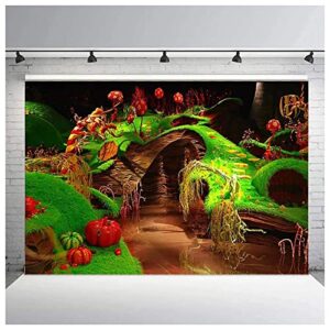 xiangfen Willy Wonka Photography Backdrop Charlie & The Chocolate Factory Background Birthday Photography Willy Wonka Party Banner 7x5 feet Vinyl Backdrop