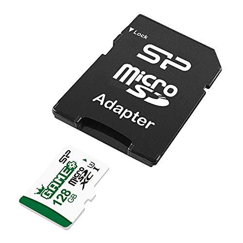 Silicon Power 128GB SDXC Micro SD Card Nintendo-Switch Gaming Memory Card with Adapter, Write Speed 80MB/s