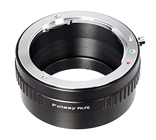 Fotasy PK Lens to E Mount Adapter, K Mount E Adapter, PK FE Adapter, Compatible with Pentax K Lens Sony a7 a7R a7s II III IV a9 a7c Alpha 1 a6600 a6500 a6400 a6300 a6100 a6000 a5100 a5000 a3500 ZV-E10