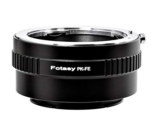 Fotasy PK Lens to E Mount Adapter, K Mount E Adapter, PK FE Adapter, Compatible with Pentax K Lens Sony a7 a7R a7s II III IV a9 a7c Alpha 1 a6600 a6500 a6400 a6300 a6100 a6000 a5100 a5000 a3500 ZV-E10