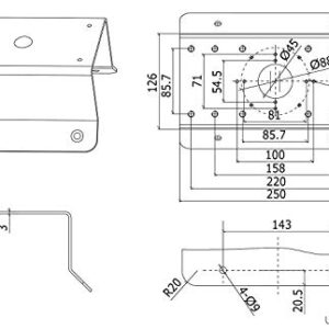 Hikvision DS-1276ZJ cm Universal Corner Bracket for Most Wall Mounts and Cameras PTZ