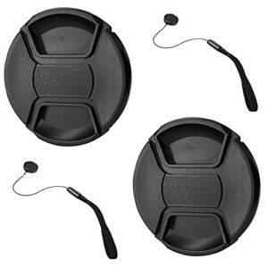 gaoag 2 pack 77mm center pinch lens cap for nikon canon sony compatible with canon ef 24-105mm/ef 24-70mm f4l/ef 16-35mm f4l/ef 70-200mm f2.8l,nikon af-s nikkor 24-70mm f2.8g ed/af-s 16-35mm lenses