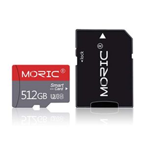 512gb micro sd high speed class 10 memory card with sd adapter for tablet,camera and portable gaming devices and smartphone