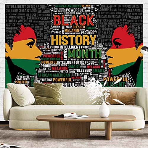 Black History Month Backdrop Photography African American Backdrop Black Girl Black History Month Decorations and Supplies for Party