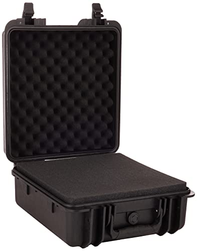 Monoprice Weatherproof/Shockproof Hard Case - Black IP67 Level dust and Water Protection up to 1 Meter Depth with Customizable Foam, 8 x 7 x 6 in, 2.9 Liter (112679)