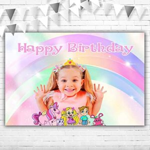 SIMILAR Love Diana Birthday Party Supplies Backdrop Pink Happy Birthday Princess Diana Background for Girl 1st Birthday Vinyl Rainbow Backgrounds Backdrops for Kids Party Decorations, 5x3ft