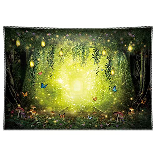 YCUCUEI 7x5ft Spring Enchanted Forest Backdrop Easter Fairy Tale Wonderland Woodland for Kids Girl Room Wall Decorations Birthday Party Photo Prop