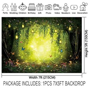 YCUCUEI 7x5ft Spring Enchanted Forest Backdrop Easter Fairy Tale Wonderland Woodland for Kids Girl Room Wall Decorations Birthday Party Photo Prop