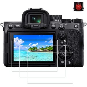 pctc for sony a7iv screen protector 3 packs tempered glass screen protector fit for sony alpha 7 iv a7 iv a7iv a7m4 α7iv