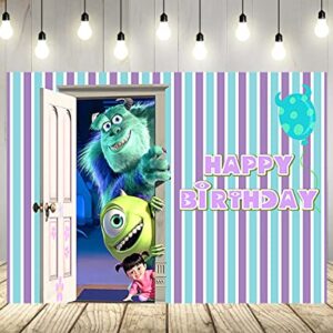 Monster Inc Backdrop for Birthday Party Supplies Monster Inc and Boo Baby Shower Banner for Birthday Party Decoration 5x3ft