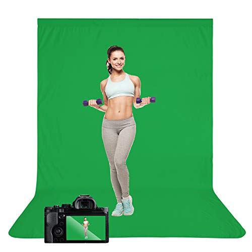 WENMER Backdrops, Green Screen Photo Backdrops for Photoshoot, Chromakey Green Photography Backdrops, Background for Photography, 6.1 x 9 FT