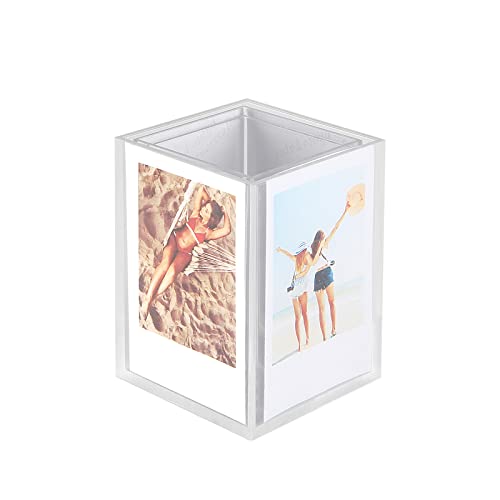 GOLDBARLEY Mini Photo Frames for Fujifilm Instax Mini 11 9 8 8+ 70 7S 90 25, Polaroid, Lomography Mini 3-inch Film, Clear Acrylic Box,Vase,Pen Holder,Makeup Organizer,Desk Organizer