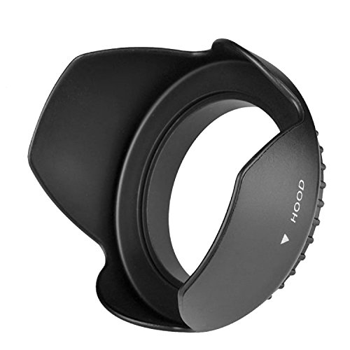 55mm and 58mm Digital Tulip Flower Lens Hood for Nikon D3500, D5600, D3400 DSLR Camera with Nikon 18-55mm f/3.5-5.6G VR AF-P DX and Nikon 70-300mm f/4.5-6.3G ED