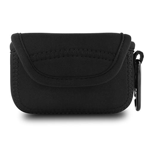 MegaGear ''Ultra Light'' Neoprene Camera Case Bag with Carabiner for Panasonic Lumix DC-ZS80, DC-ZS70, DMC-ZS100, DC-TZ95, DC-TZ90, DMC-TZ100 (Black)