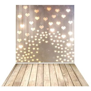 allenjoy valentine’s mother’s day love heart rustic wood backdrop photography bridal shower birthday wedding party wall decor banner floor kid newborn baby photoshoot background 5x7ft photo booth prop