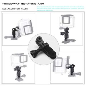 Niewalda Aluminum Alloy Adjust Arm Straight Joints Mount, Gopro Extension arm Mount Gopro 90 Degree Adapter Mount for GoPro Hero 9 8 7 6 5 Series/AKASO/Sony/SJcam/and Other Action Cameras