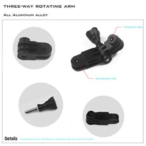 Niewalda Aluminum Alloy Adjust Arm Straight Joints Mount, Gopro Extension arm Mount Gopro 90 Degree Adapter Mount for GoPro Hero 9 8 7 6 5 Series/AKASO/Sony/SJcam/and Other Action Cameras