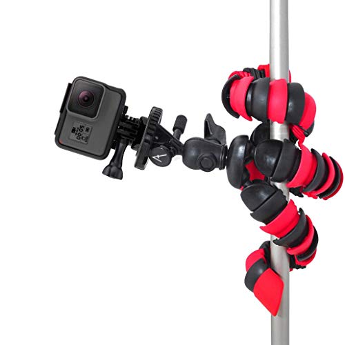 Acuvar 12" Inch Flexible Tripod w/Wrapable Legs. Quick Release Plate Great for All GoPro Hero Cameras + Tripod Mount